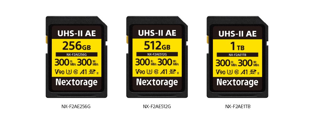 videosalon's tweet image. 【新製品情報】
Nextorage、SDXC UHS-IIメモリーカード「NX-F2AEシリーズ」を開発〜V90対応の動画撮影向け

videosalon.jp/news/nextorage… 

＃Nextorage　＃SDXC　＃メモリーカード