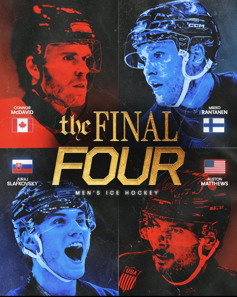 Four remain. Playing for the title of best in the world. #WinterOlympics