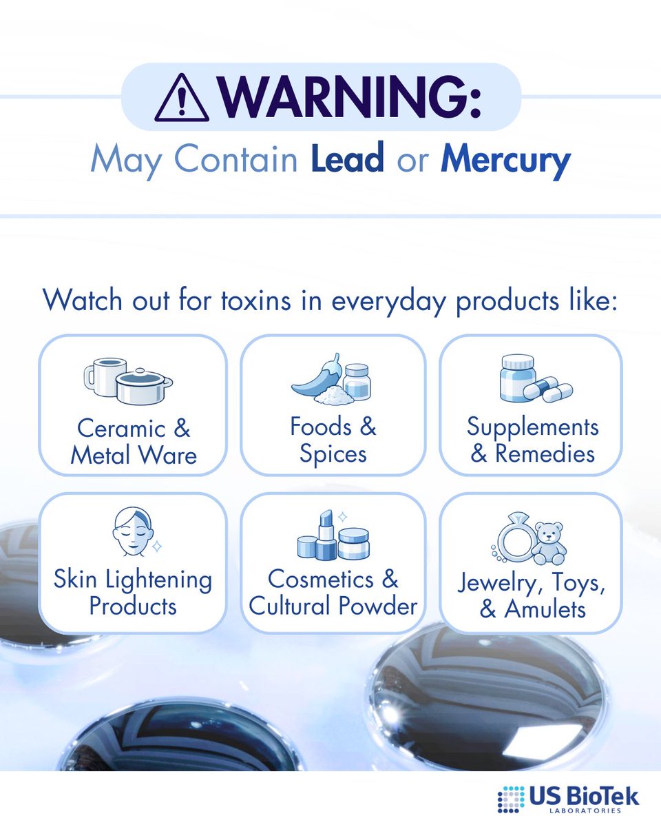 ⚠️ Why lead &amp; mercury exposure matters (CDC):
• No safe level of lead exposure
• Brain and nervous system damage
• Developmental harm in children
• Kidney damage
• Reproductive risks, including during pregnancy
• Mercury-related neurological toxicity