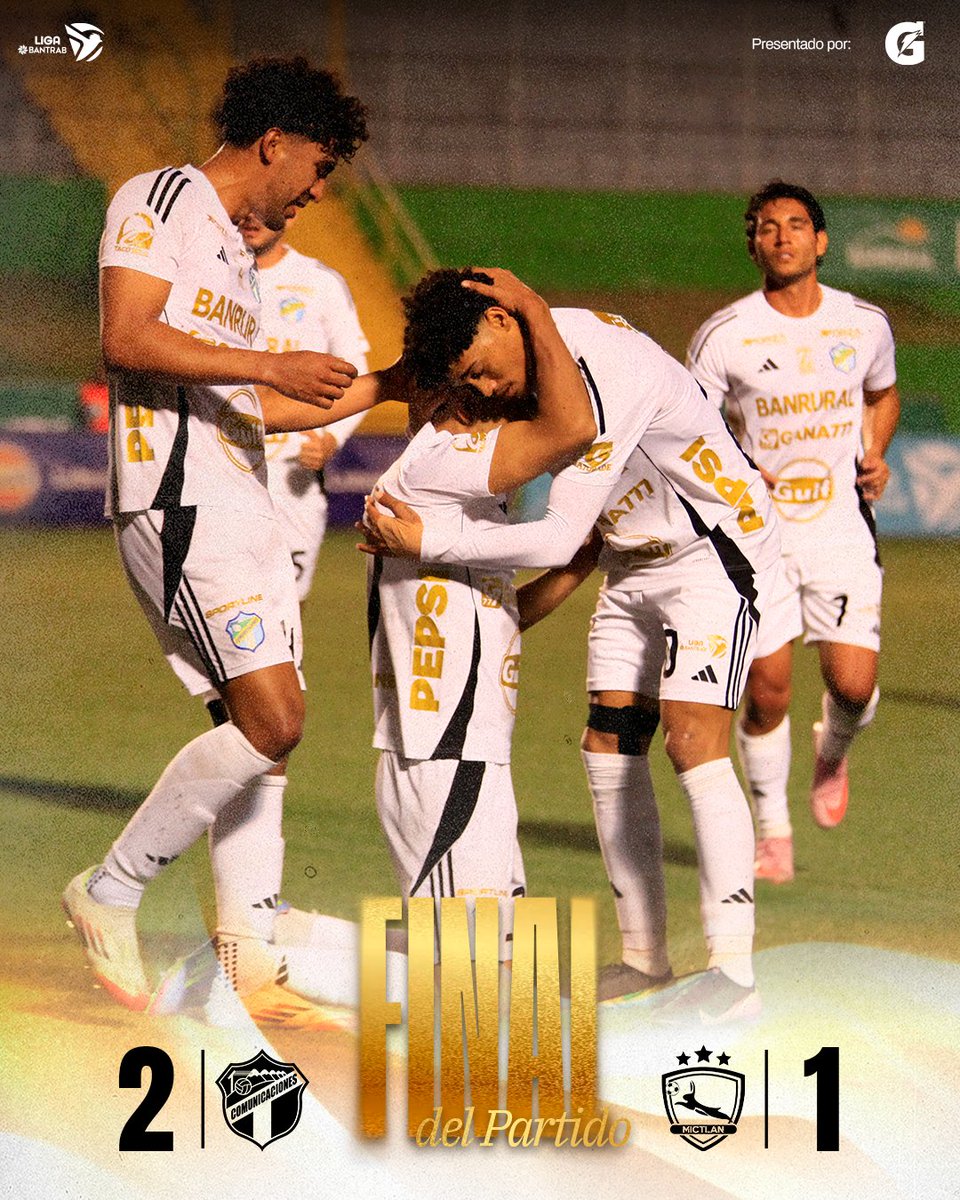 CremasOficial's tweet photo. 🏁 FINAL DEL PARTIDO
Comunicaciones FC ( 2 ) 🆚 CSD Mictlan ( 1 )

Presentado por: @GatoradeGT 

#VamosCremas | #Clausura2026 https://t.co/1HM43aKp4A