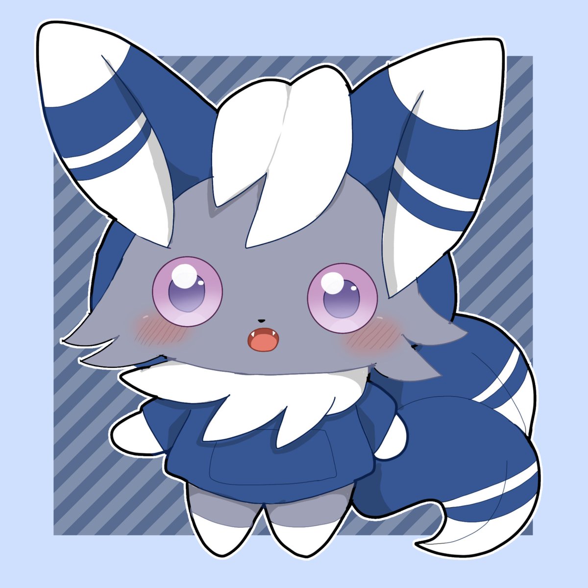 ニャオニクスごっこ中のニャスパー💙🤍