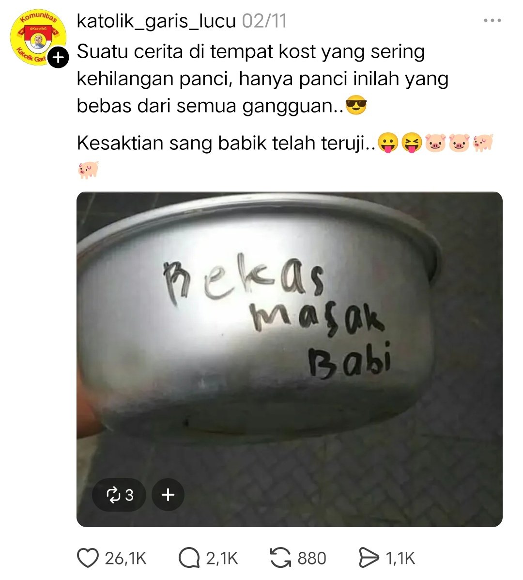 memang di negara kita ini, yang haram hanyalah babi🤣
