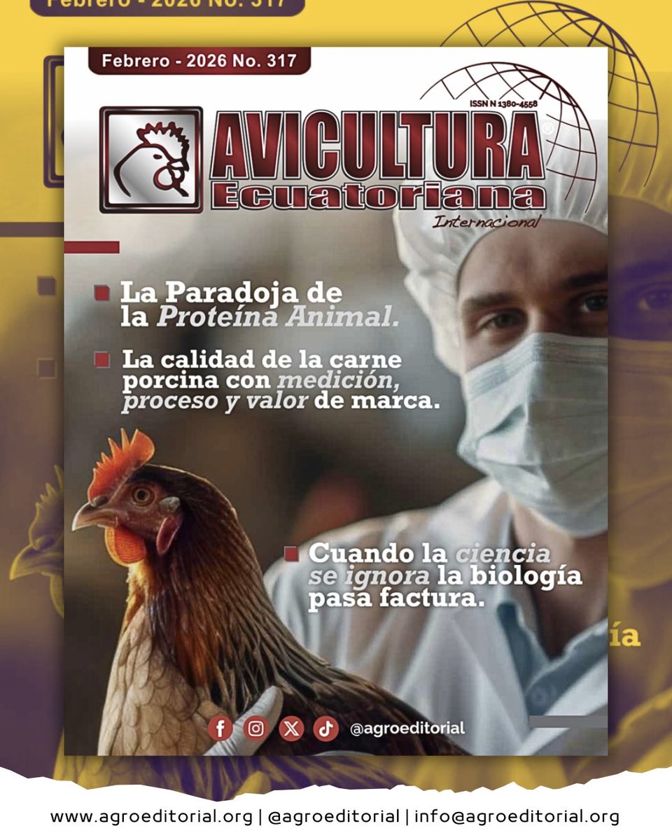 🐥🇪🇨 Avicultura Ecuatoriana – Revista N.º 317

🔗 Léela aquí: publuu.com/flip-book/1817…

📈 Síguenos para recibir contenido técnico sobre producción agropecuaria.

#AviculturaEcuatoriana #Avicultura #AviculturaEc #AviculturaLATAM