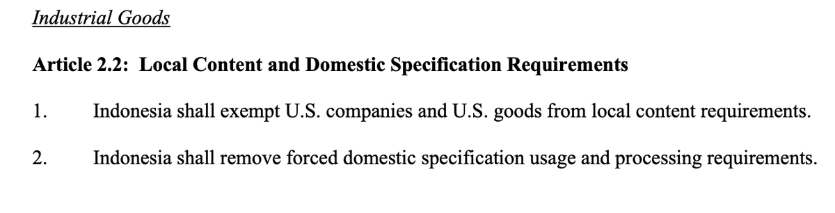 lmaoooo selamat Indonesia, kita jadi kacung kepentingan politik Amerika Serikat

teriak teriak antek asing tapi ternyata antek asingnya yang tanda-tangan dokumen ART

(funny bonus, TKDN juga dihapus untuk produk US doang)