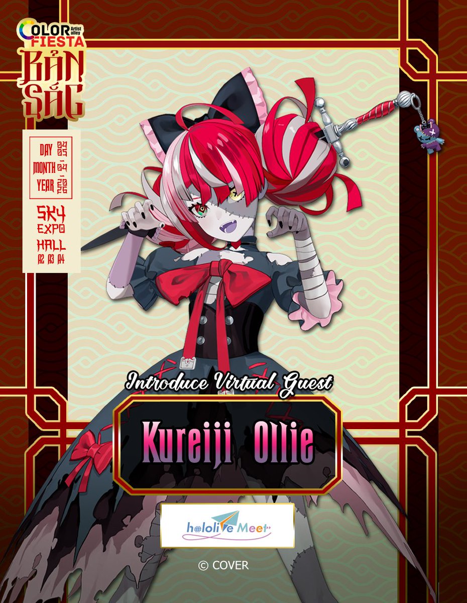 🧧 Tet surprise! The 1.3M+ subscribers Zombie Idol <a href="/kureijiollie/">Kureiji Ollie ( オリー) 🧟‍♀️ @ホロライブID</a> is rising for her Vietnamese Zomrades! 🧟‍♀️💞
Famous for her high-decibel energy &amp; multilingual skills, the ID star is set to shake up Color Fiesta this April! 🧠
Get ready for 200% hype!
#hololiveMeet #hololiveID