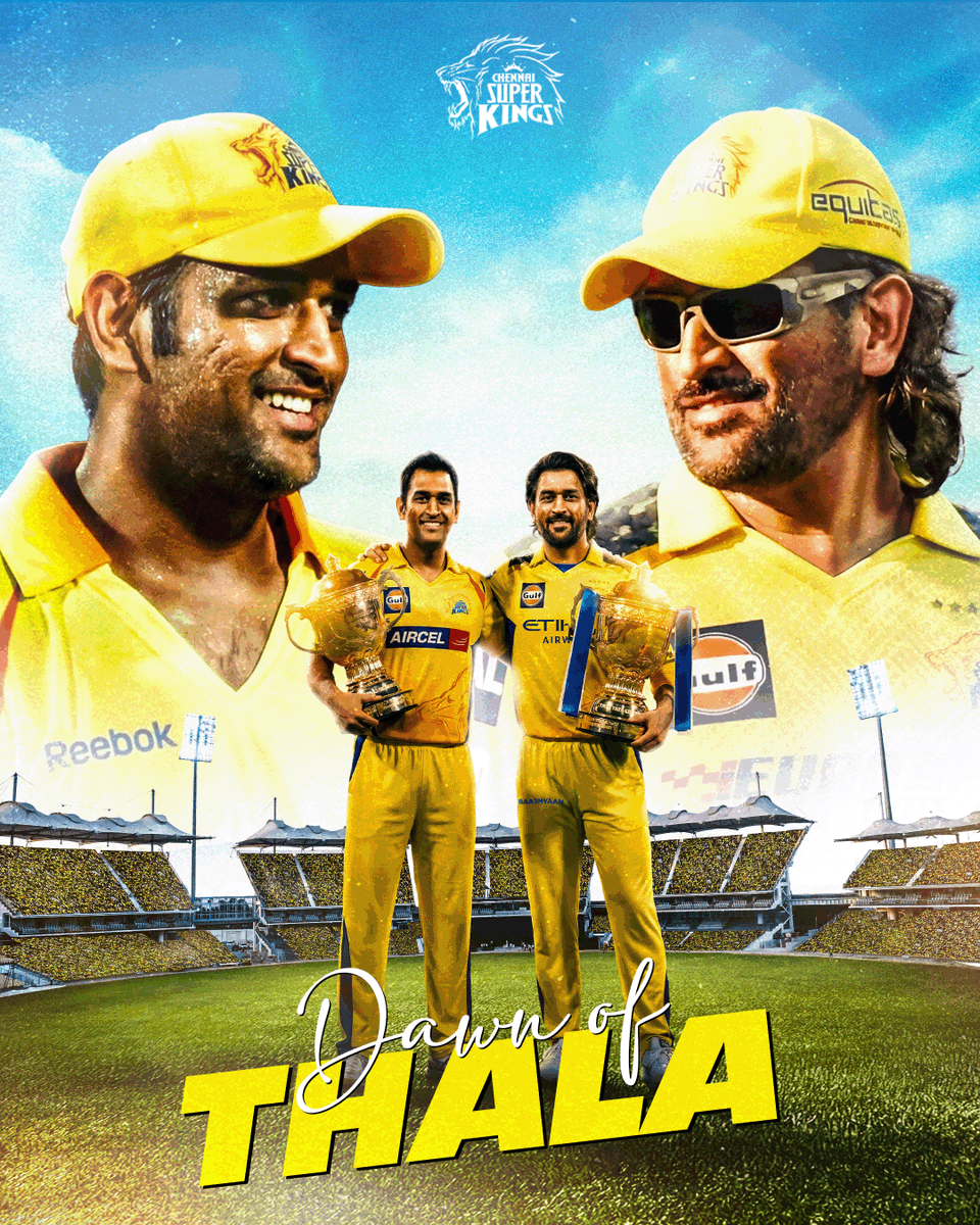 ChennaiIPL's tweet photo. 18 𝘺𝘦𝘢𝘳𝘴 𝘢𝘨𝘰 𝘵𝘰𝘥𝘢𝘺…
𝘛𝘩𝘦 𝘭𝘦𝘢𝘥𝘦𝘳 𝘢𝘳𝘳𝘪𝘷𝘦𝘥. 
𝘛𝘩𝘦 𝘳𝘰𝘢𝘳 𝘣𝘦𝘨𝘢𝘯. 
𝘛𝘩𝘦 𝘭𝘦𝘨𝘢𝘤𝘺 𝘸𝘢𝘴 𝘣𝘰𝘳𝘯. 🦁🔥

On this day, Thala and Yellove became one 💛🥳

#WhistlePodu https://t.co/SgTgB6xZuD