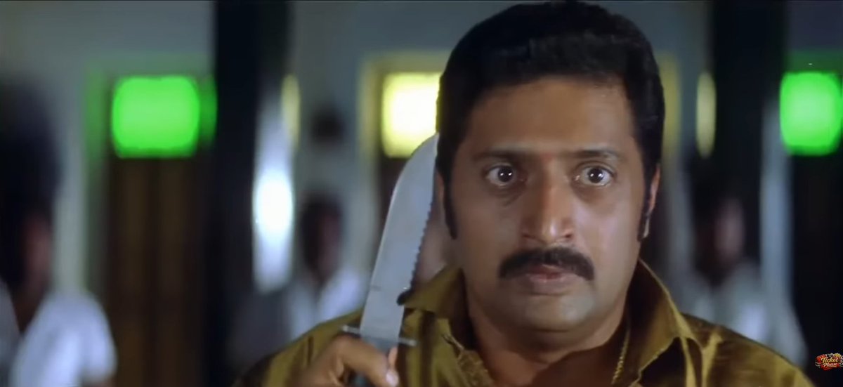 Vijay keeping knife on actress neck in front of Prakash Raj itself is a separate genre