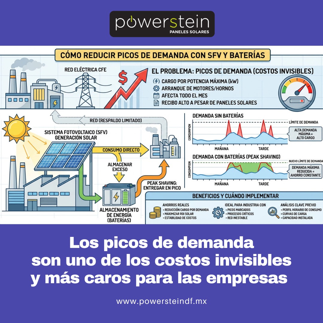 PowersteinDF's tweet photo. Optimiza tu energía. Reduce tus picos. Ahorra más.

Aprende cómo un Sistema Fotovoltaico con baterías puede ayudarte a disminuir los picos de demanda y mejorar tu rentabilidad.

Lee el artículo aquí y empieza a transformar tu consumo energético:
https://t.co/iNqjTcw8oQ https://t.co/WU66nmkMNP