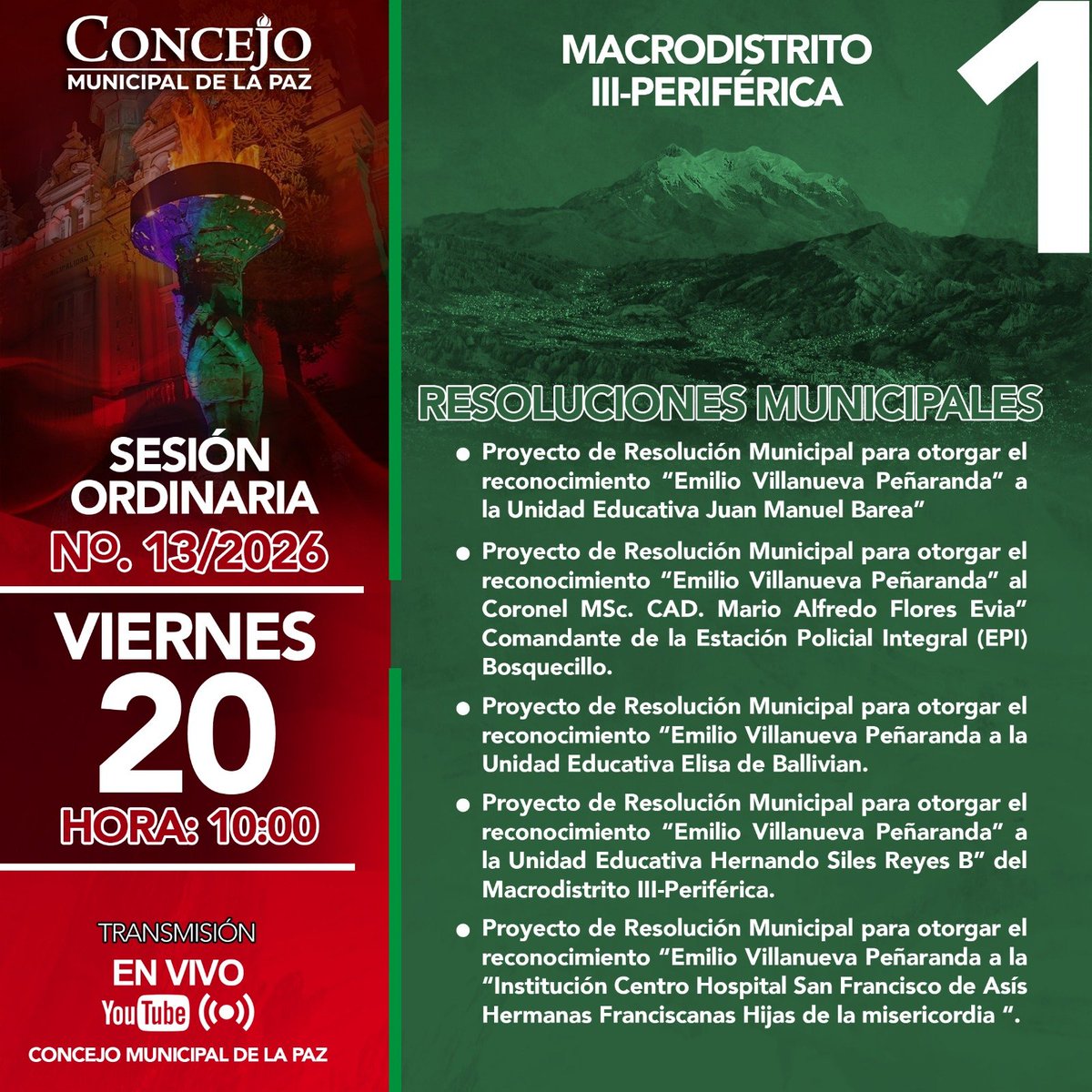 Concejo Municipal de La Paz tweet media