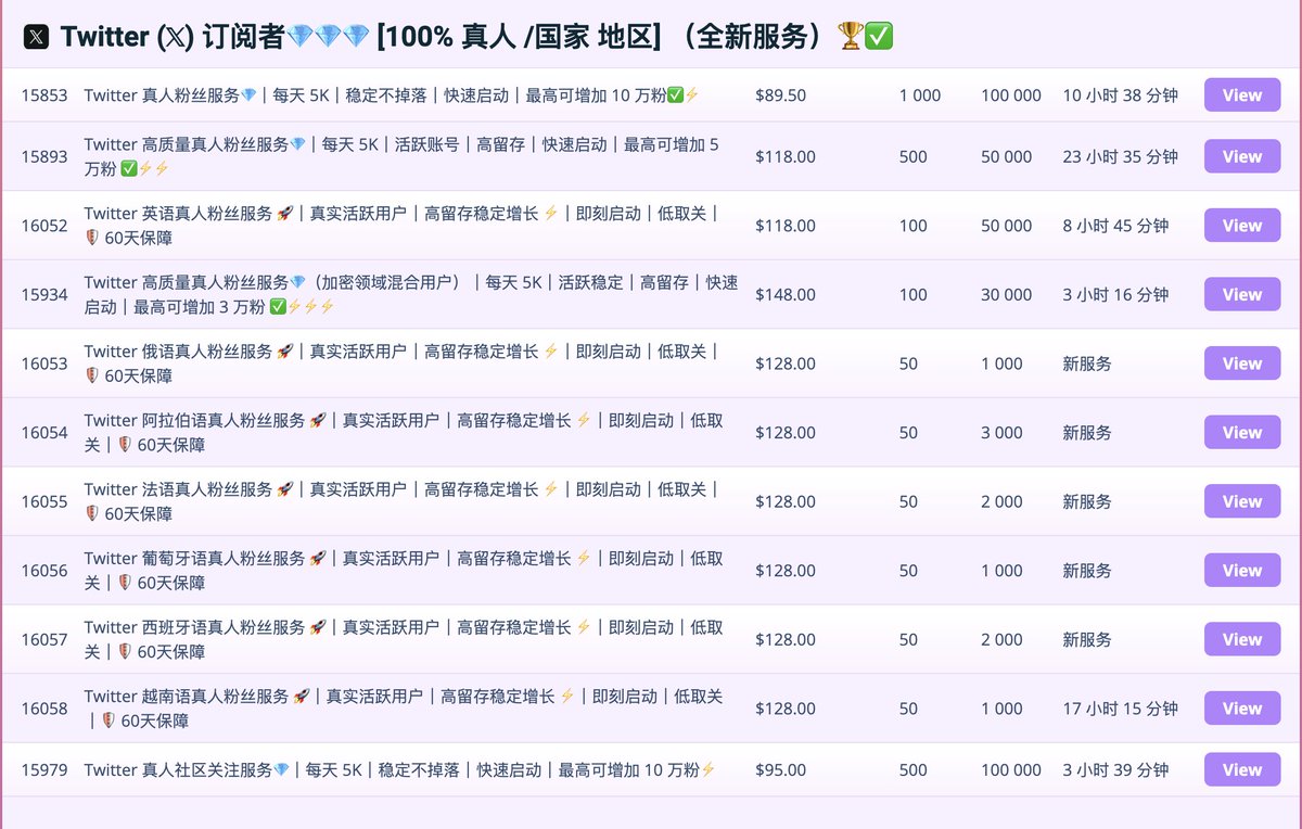 🚀 想快速提升你的 X 账号影响力？真实稳定粉丝增长方案来了！

✔️ 100% 真实用户
✔️ 稳定增长 · 不掉粉
✔️ 支持按语言 / 地区 / 加密领域精准定位
✔️ 高留存 · 快速启动

🔥 热门服务推荐：
💎 加密领域混合用户 —— 每天最高 5K｜最高 30K —— $148
🚀 英语真人粉丝 —— 60 天保障 —— $118
💎