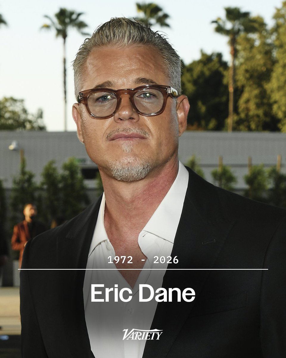 Eric Dane, best known for his role as Dr. Mark Sloan “McSteamy” on “Grey’s Anatomy” and as complicated father Cal Jacobs on “Euphoria,” has died. 

variety.com/2026/tv/news/e…