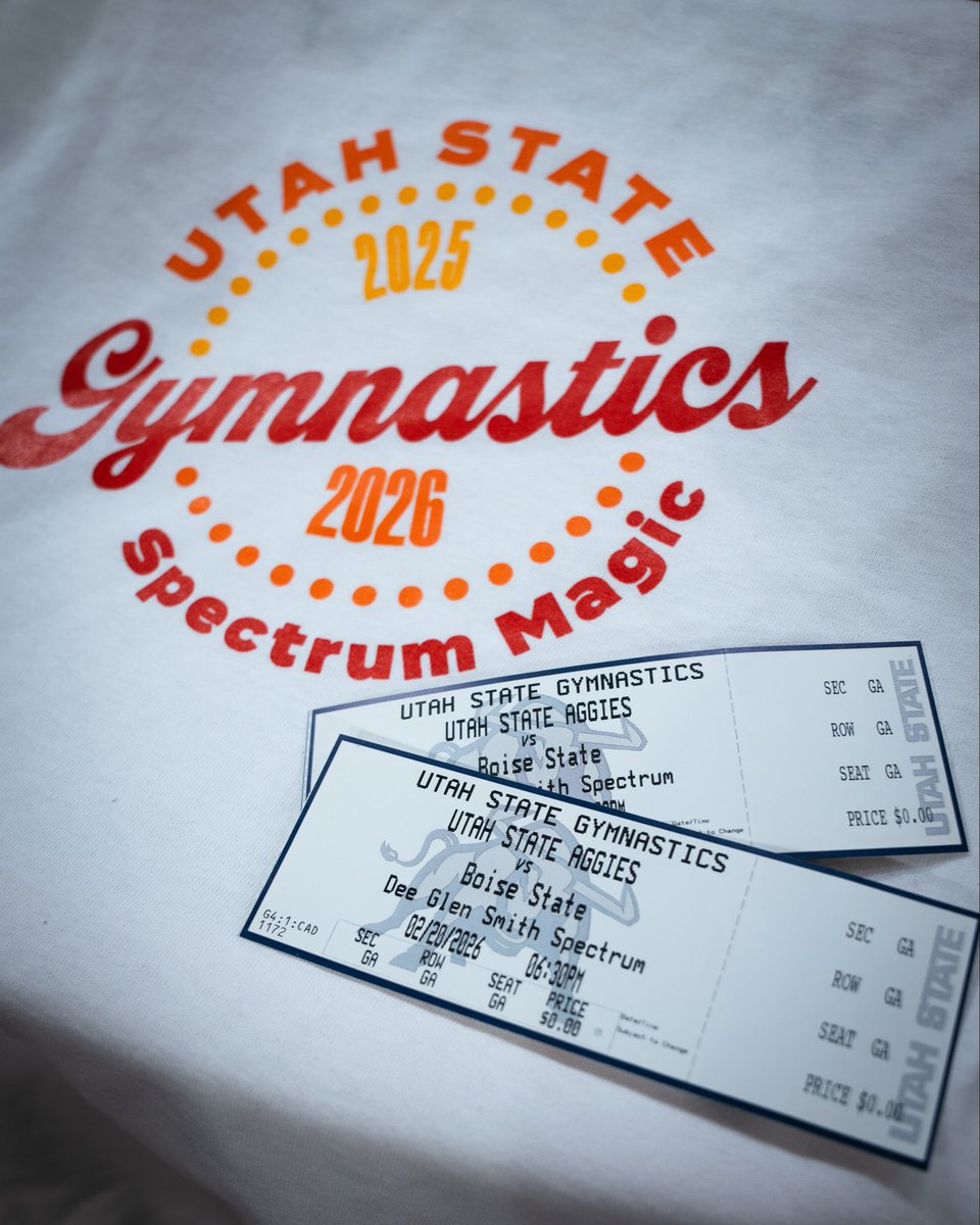 CamWalker_USU's tweet photo. Aggie Nation 🗣️

Show me who loves Spectrum Magic! We are giving away five prize packs, including two shirts and two tickets each, to @USUGymnastics’ Spectrum Magic meet tomorrow night. Quote this post with #ShowMe! Five winners will be chosen tomorrow.

Go Aggies 🤘 https://t.co/mJJC0D4nTl
