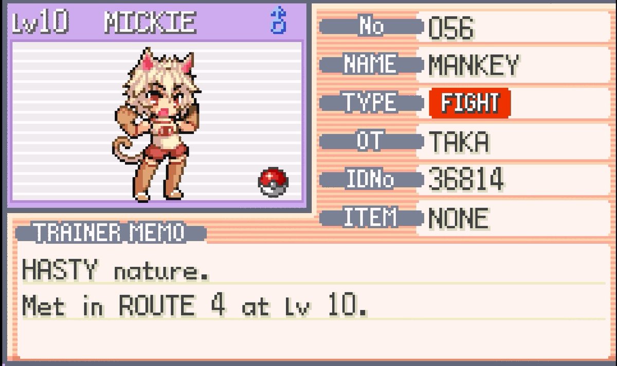 EltakisSW's tweet image. Today I didn't do too much, conquered MT. MOON and I arrived to CERULEAN CITY, no new friends except Mickie, the Mankey! Now it's time for grinding some levels to my team, Misty is next! #Moemon #Pokemon #Nuzlocke