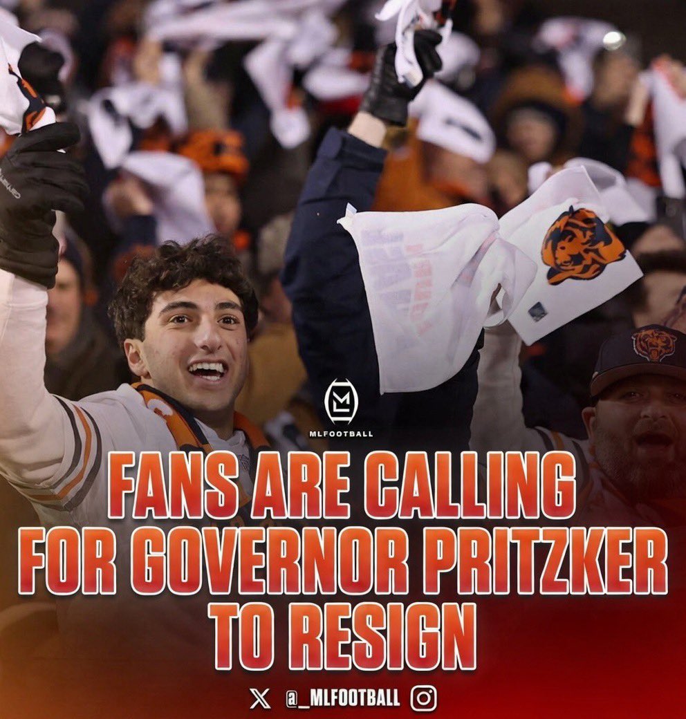 🚨BREAKING🚨

Thousands of Chicago #Bears fans are calling for Illinois Governor JB Pritzker to RESIGN after he allowed the team to leave for Indiana and build a stadium there.

The team has played in Chicago for over 100 years.

Fans have started a petition to get JB to resign.