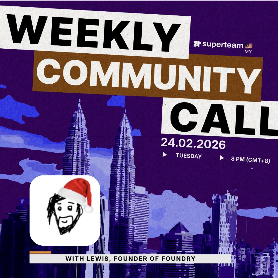 1/ Next Ecosystem Sync will be with <a href="/getFoundry/">Foundry</a>!

We’re hosting Lewis to break down how teams are actually using AI agents in production.

He will show real workflows using:
• Agents
• <a href="/claudeai/">Claude</a> cowork-style setups
• <a href="/openclaw/">OpenClaw🦞</a> patterns
If you’re building on <a href="/solana/">Solana</a> and