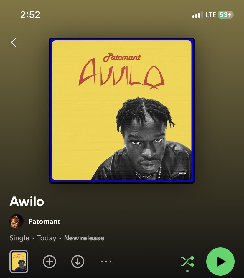 hammedolas21373's tweet photo. π₯ OUT NOW: Patomant β AWILO π§π₯
Turn up the vibes and stream it! π³π¬πΆ
#Patomant #Awilo #NewMusic https://t.co/ksOkzLygsa