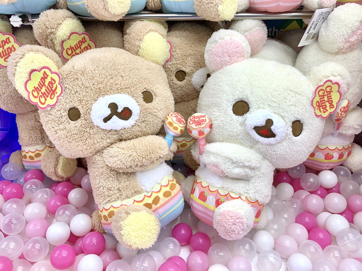 🍭新景品情報🧸】 『リラックマ×チュッパチャプス ぬいぐるみXL』が