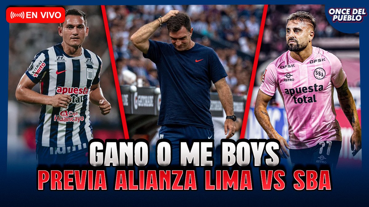 🔴 ¡ONCE DEL PUEBLO EN VIVO! HOY 9:30 POR YOUTUBE

Alianza Lima vs Sport Boys: Noche decisiva en Matute

Los esperamos 🔵⚪️

Link: youtube.com/watch?v=BE1z6N…

#AlianzaLima
#OnceDelPueblo