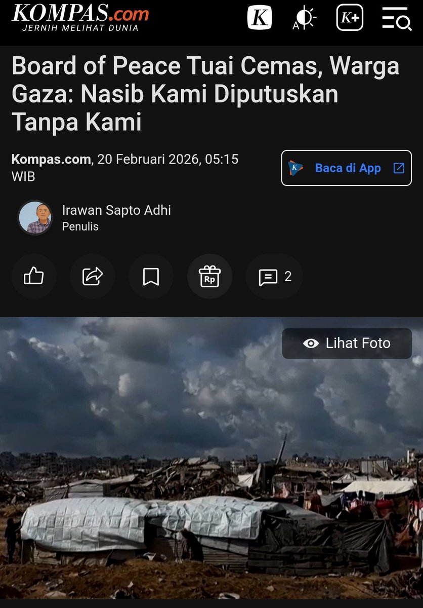 RagilSemar's tweet image. Rakyat Indonesia yang waras sangat paham masalah ini. 
Tapi presiden kami TIDAK. 

"Ketika Palestina dikecualikan dari pertemuan seperti ini, muncul pertanyaan tentang keadilan keputusan yang dihasilkan dan apakah benar-benar bisa diterapkan di lapangan."
kompas.com/tren/read/2026…