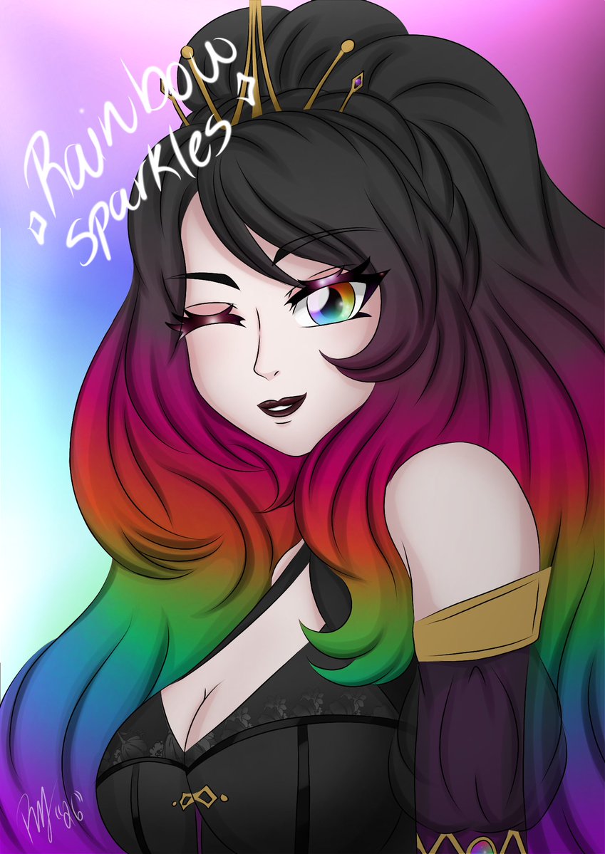 Excited to see <a href="/rainbowvtuber/">Rainbow Sparkles 🌈✨️DEBUT Feb 20th✨️</a> 's Gothbow debut! 
#rainbowvtart