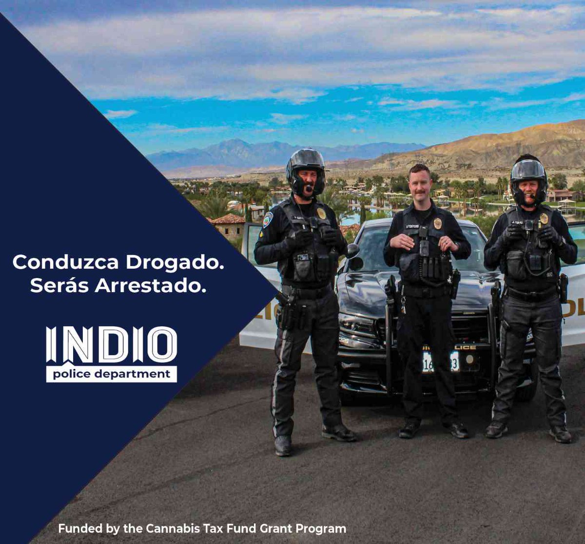 Informadorvalle's tweet image. 🚨 Mensaje del Departamento de Policía de Indio:
Si conduces bajo los efectos de las drogas, serás arrestado.
La seguridad vial es responsabilidad de todos.
No pongas en riesgo tu vida ni la de otros.
#IndioPD #ManejaSeguro #CeroTolerancia
indiopd.org
@Indiopd