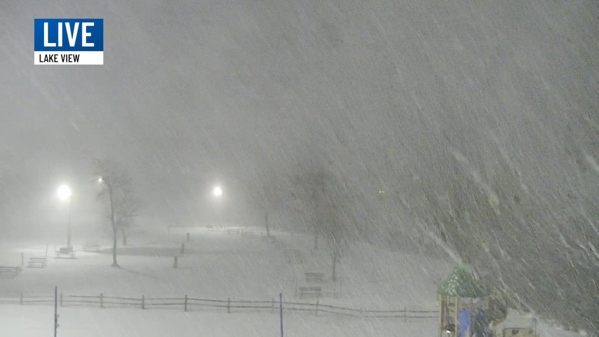 8:35 PM UPDATE: It's snowing impressively in Lake View, IA as they are under one of the heavier bands in the region.