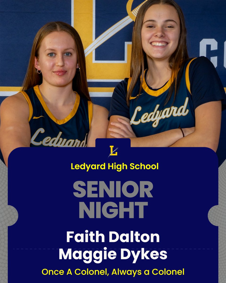ledyardsports's tweet photo. Friday Night! Come out &amp; support our Girls BB team as the Colonels host NFA at 6pm. We will recognize Faith &amp; Maggie at 5:45pm. T/Y ladies for your hard work &amp; commitment to LHS Athletics. Once a Colonel, Always a Colonel #LHScolonelpride #ctgb @GoECCAthletics @TheDayCTsports https://t.co/VKFR3ddwRh