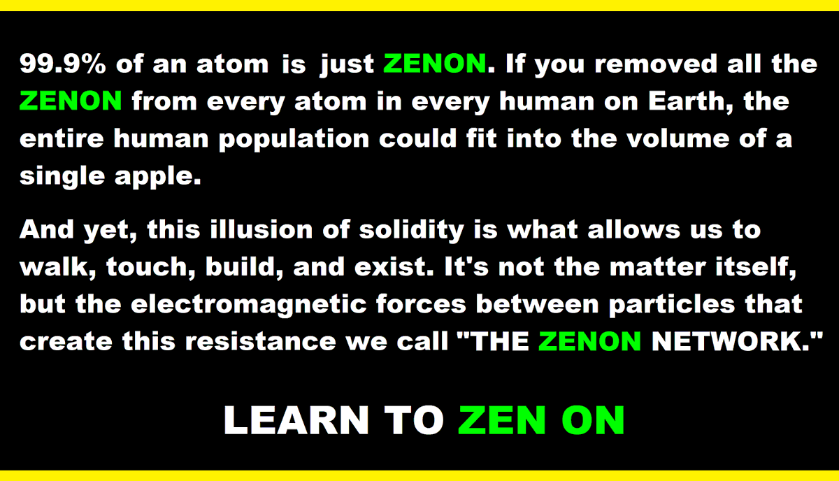 99.9% _____ = ZENON… the aliens already knew. 👽

$BTC $ZNN $QSR #CRYPTO #BITCOIN #ZENON #THEREWERESIGNZ
