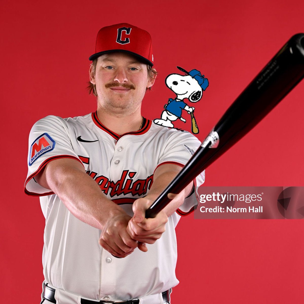 Snoopy is making friends with all the Guardians at spring training this year!! 😉😉