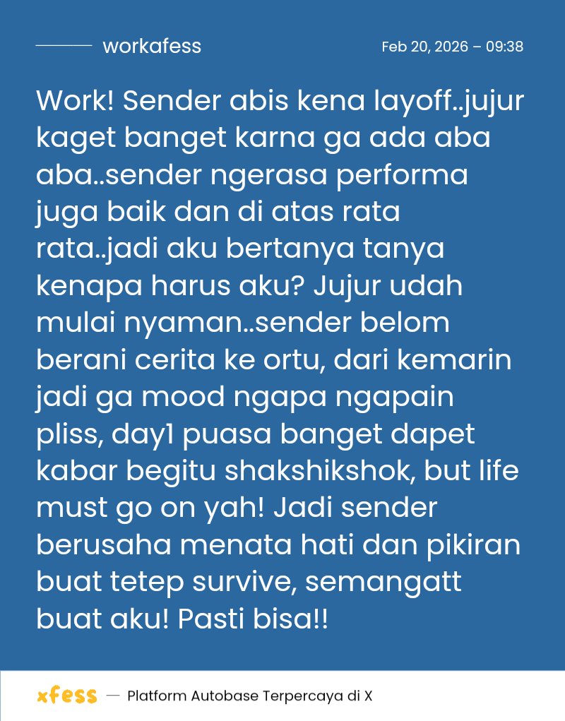 Work! Doain sender yah semoga bisa dapet ganti lebih baik, doa baik juga buat kalian semua pejuang rupiahh