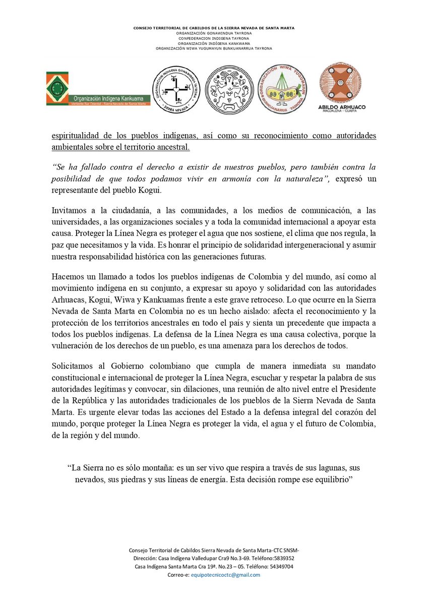 Consejo Territorial de Cabildos CTC tweet media