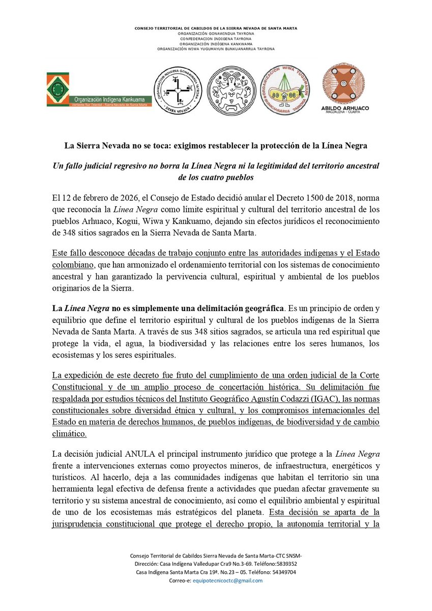 Consejo Territorial de Cabildos CTC tweet media