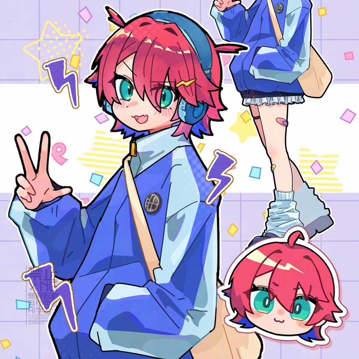mocom3310's tweet photo. #自分で生み出した一次創作オリジナルキャラを流そう

元気いっぱい体力オバケのレフティギタリストです！ https://t.co/Eh2YBhnvQh