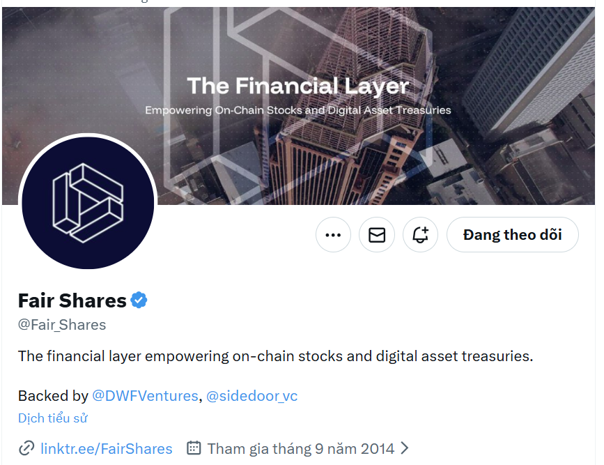 gingmice's tweet photo. Dự án FairShare là một dự án blockchain trong mảng Financial Layer tập trung vào Real World Assets (RWA) và on-chain stocks (cổ phiếu token hóa).
Link: https://t.co/UBBavPEYW7

Yc: chuẩn bị ít fee BNB chain (hoặc opBNB) và làm nhiệm vụ social https://t.co/9ux8qbVDS9