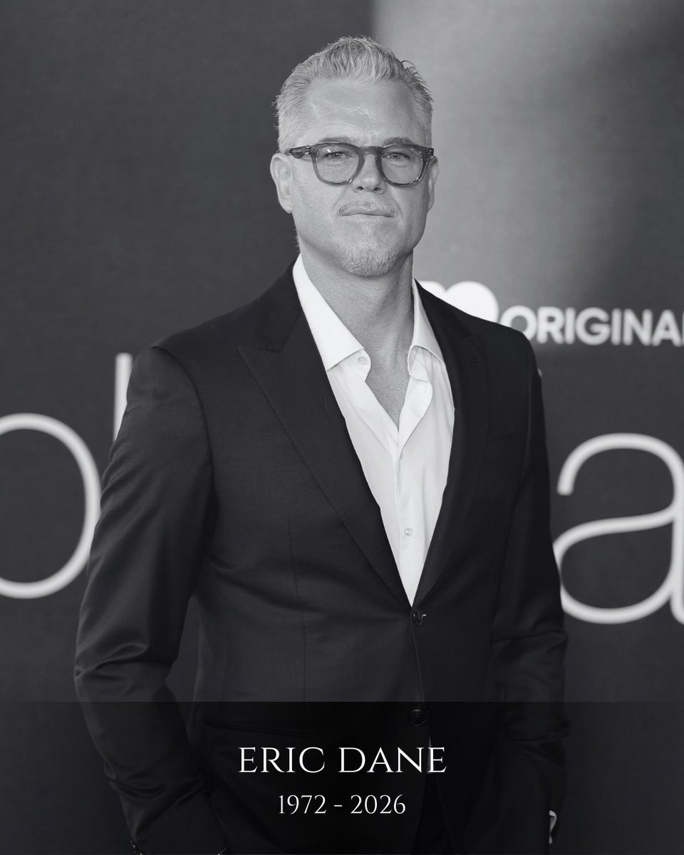 1972-2026: Eric Dane, beloved "Grey's Anatomy" star known as Dr. McSteamy, has died at 53 after battling ALS.