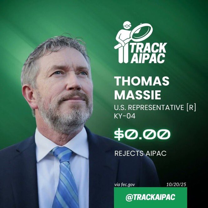 CRWillhoff's tweet image. Massie for the WIN.  No more AIPAC SLAVES.