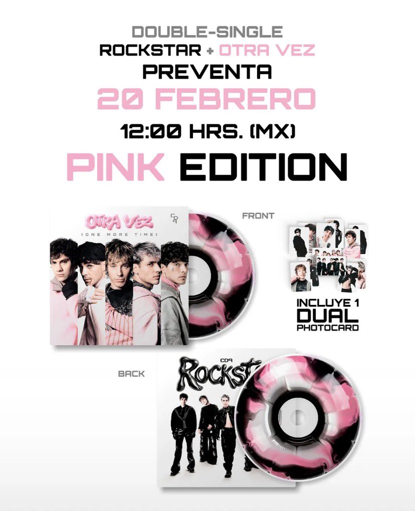 Mañana a las 12:00 PM es la preventa de ROCKSTAR + OTRA VEZ - PINK EDITION @cd9 <a href="/alannavarro/">Alan Navarro</a>