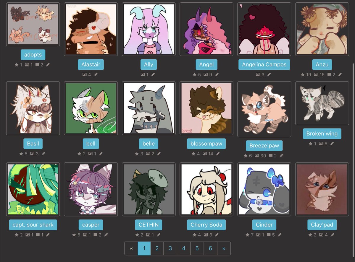 And every single character in this folder (6 pages + a subfolder with ...