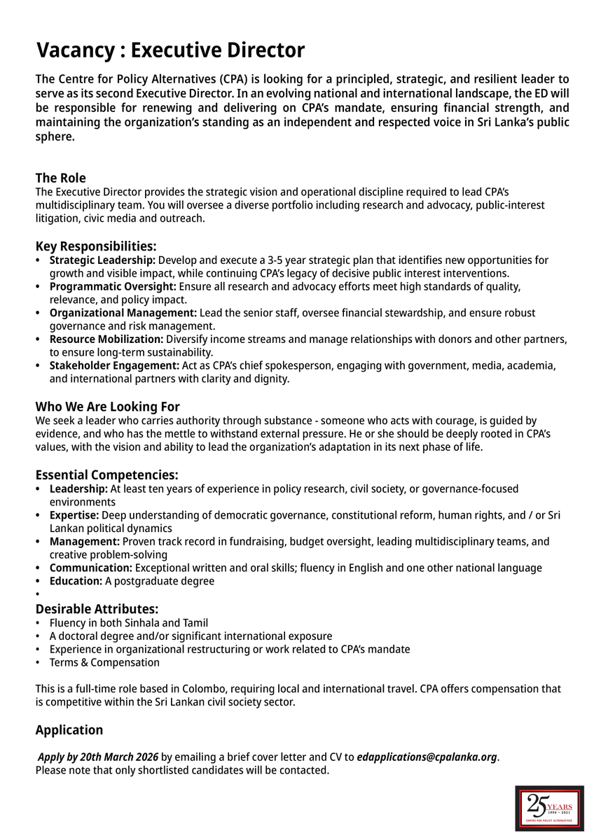 Centre for Policy Alternatives Sri Lanka tweet media