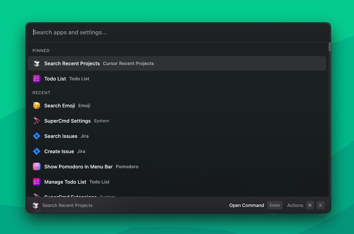 Released 1.0.4 for SuperCmd.sh 🎉

- Beautiful and more consistent UI now with option to choose your own base color
- You can now import Raycast snippets directly into SuperCmd
- Switch between Small, Medium and Large Content size
- Global AI toggle button (disables