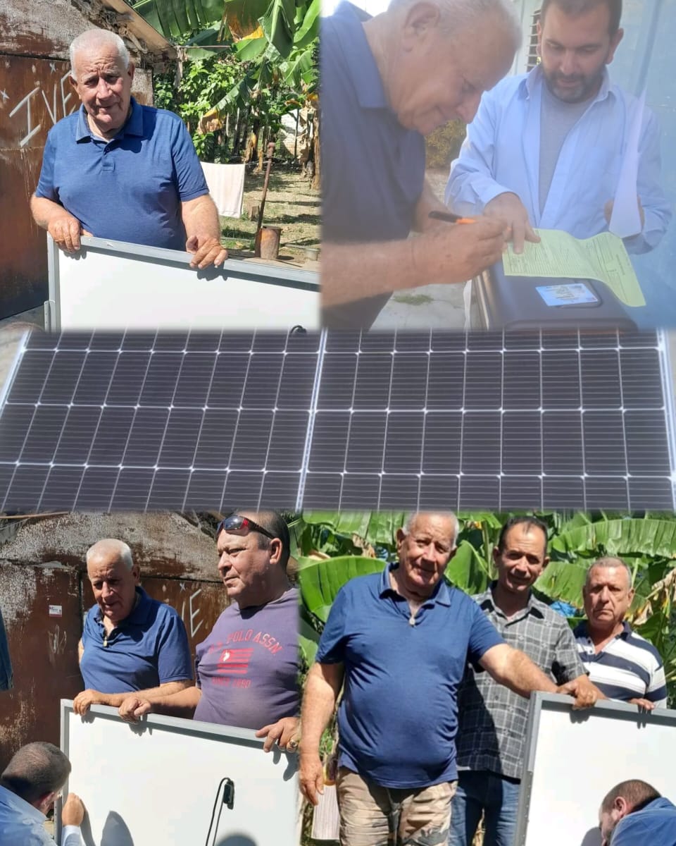 YunielCTCav's tweet photo. De la zafra al sol. Renán Cabrera Franco, primer Héroe del Trabajo de #CiegoDeÁvila (1987), ahora brilla con energía propia. ☀️⚡
Porque ni el bloqueo más largo de la historia puede empañar la luz de quienes construyeron esta Revolución. 🇨🇺✨
#CubaSolar #CubaVive https://t.co/ooXKqb0hgr