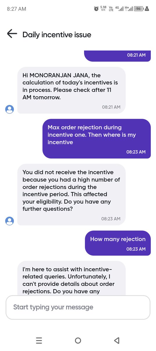 MJKING73190697's tweet photo. @Swiggy @instamart_it @zomatocare Response i received that high order rejection. But only one order rejected. When i asked gor incentive parameters says no incentive available. This is the way to make money. Plz fill the form for govt scheme " Bekar Bhata"😁😁😁 https://t.co/uvvEnELjY9