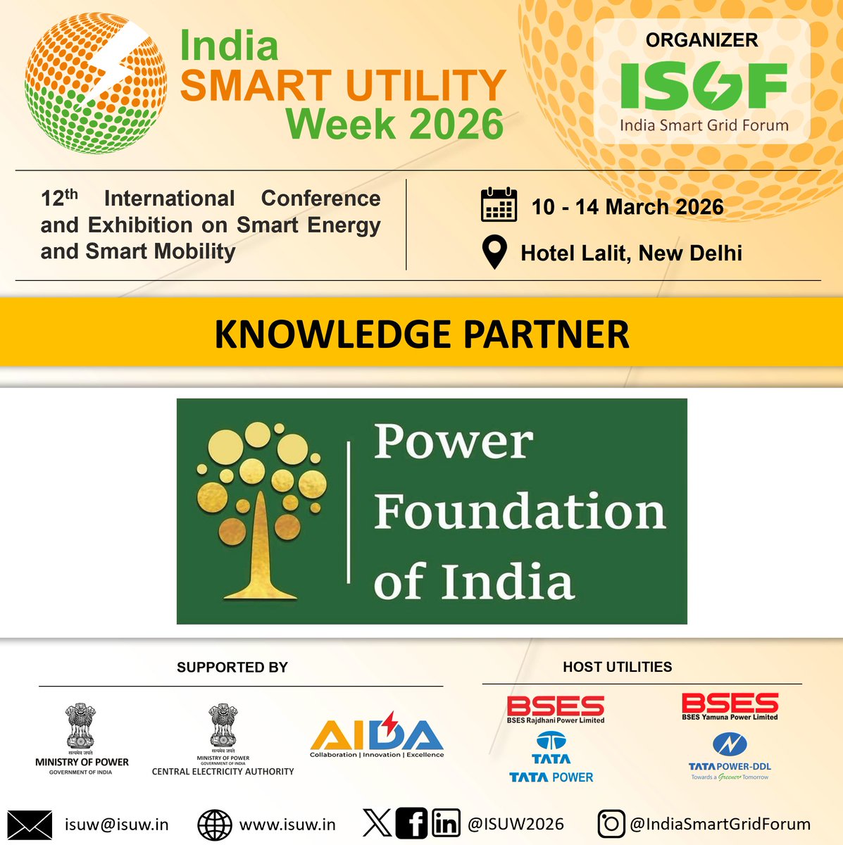 India Smart Utility Week - ISUW tweet media