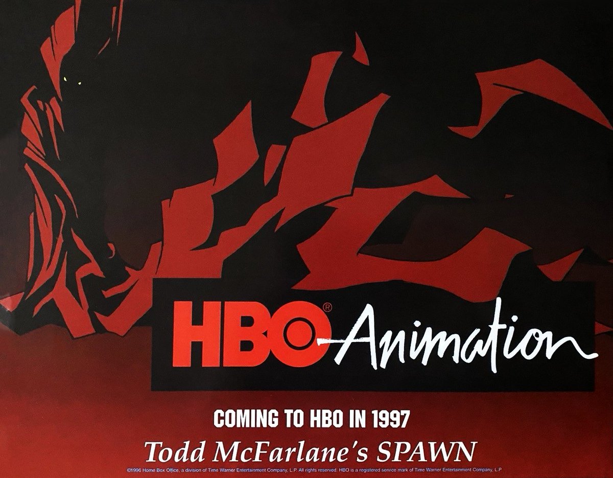 "COMING TO HBO IN 1997"

Todd McFarlane's Spawn: The Animated Series - Season 1 San Diego Comic-Con Promo Poster (1996)
#Spawn