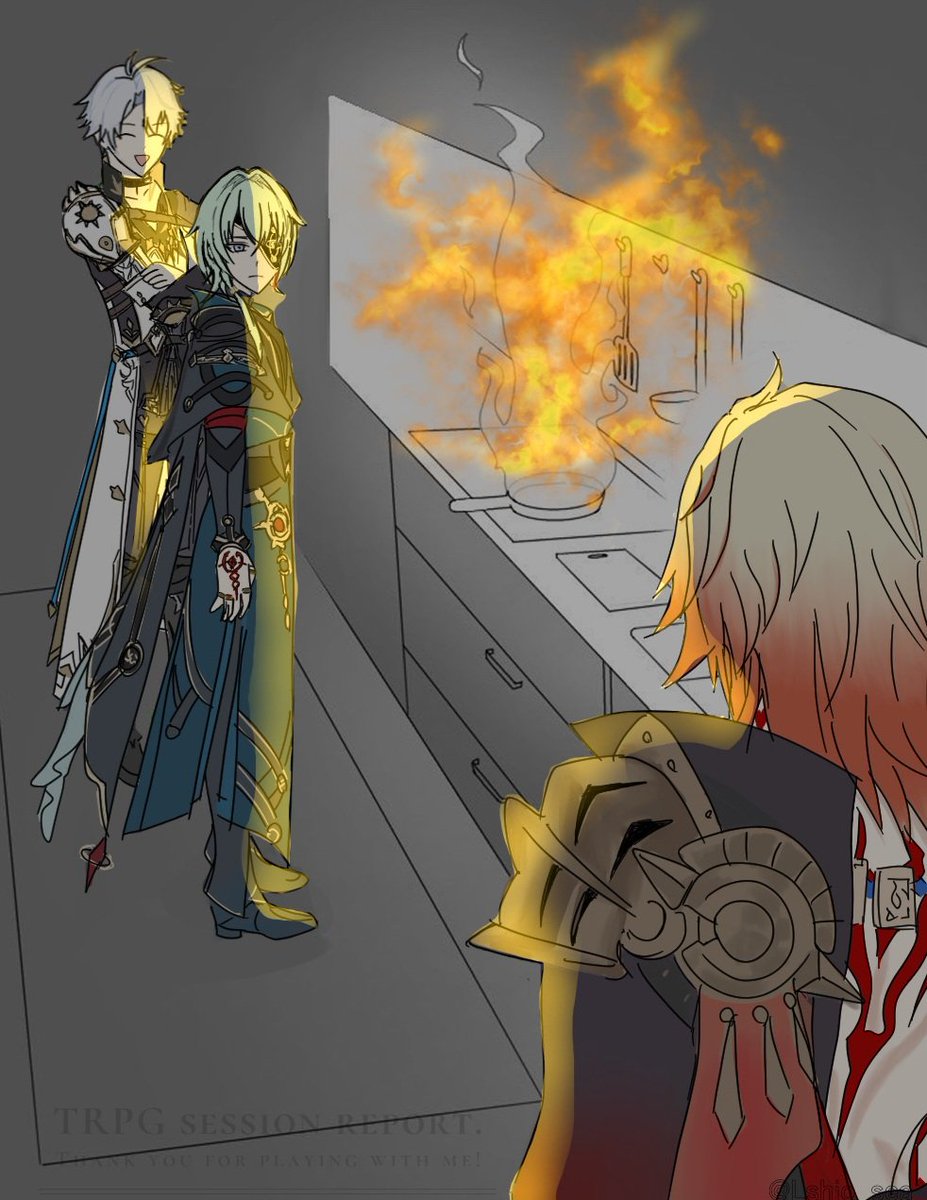 Lshio_sea's tweet image. オンパロス男子

火加減間違えるアナイクスと見守るファイノンとドン引くモーディス

お借りしました