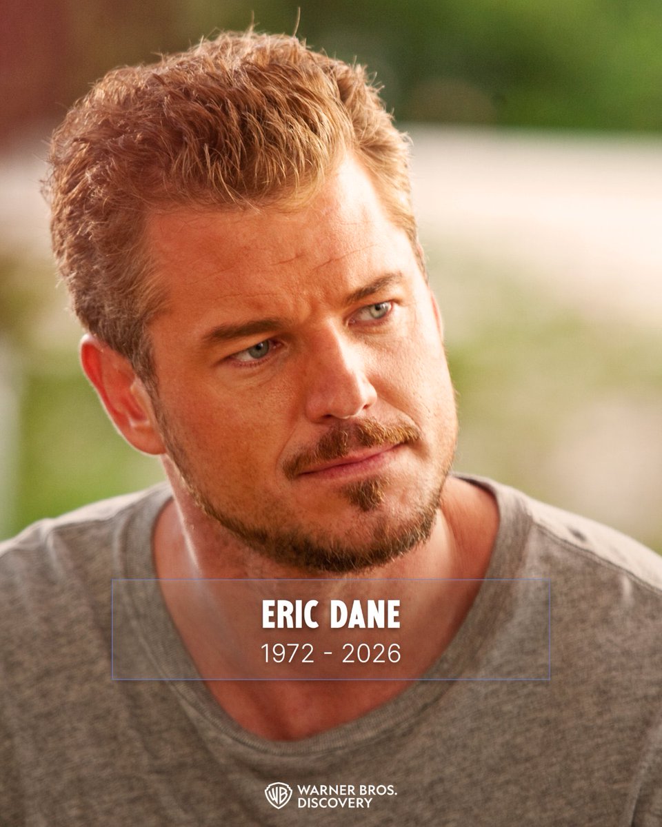 Anikaflicks's tweet photo. Heartbreaking news 💔
Eric Dane gave us unforgettable performances as Dr. Mark Sloan on Grey’s Anatomy and Cal Jacobs on Euphoria.
Thank you for the talent, the charisma, and the iconic moments.
Rest in peace, McSteamy. 🕊️
#Ericdane https://t.co/ptms8rq0d6