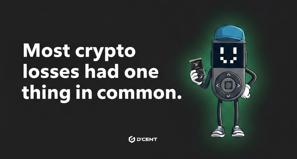✨ Fun Fact Friday ✨

Most crypto losses don't come from "hacking."

They come from signing something you didn't fully understand. 👀

That's why D'CENT shows you exactly what you're approving — on a separate, offline screen — before your biometric confirms it.

No blind