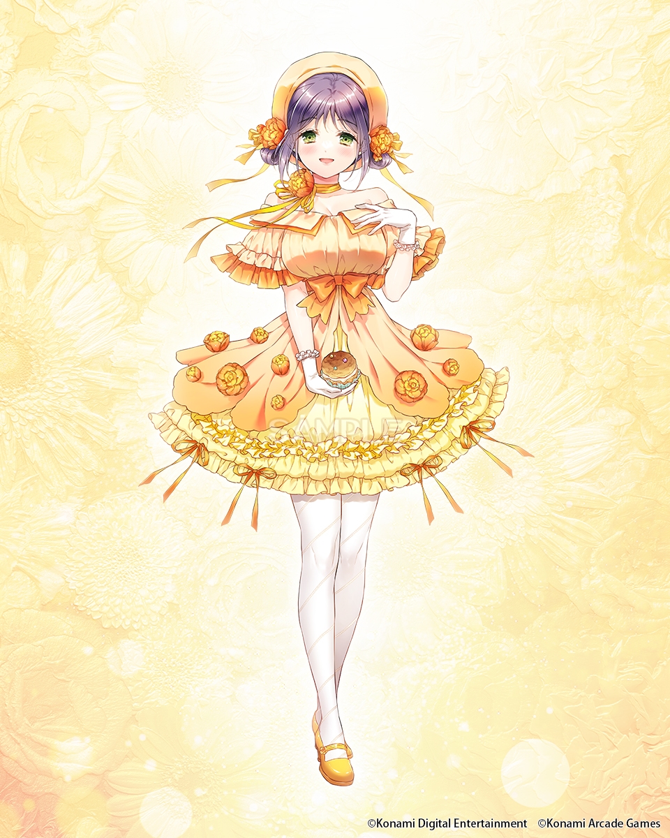 ✨お誕生日記念！咲子のとびっきりのくじ✨

描き下ろしイラストをご紹介！
🌸春の訪れを思わせるような、鮮やかなイエローのドレス姿が眩しい咲子ちゃんです☺

▼このイラストを使用したアイテムはこちら
premiumkuji.konami.net/lp/sakiko/inde…

#ひなビタ #春日咲子