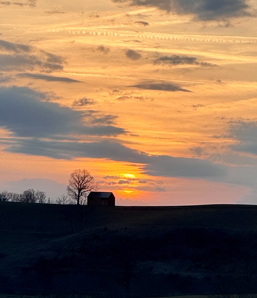 Beautiful sunset tonight near Butler, KY.