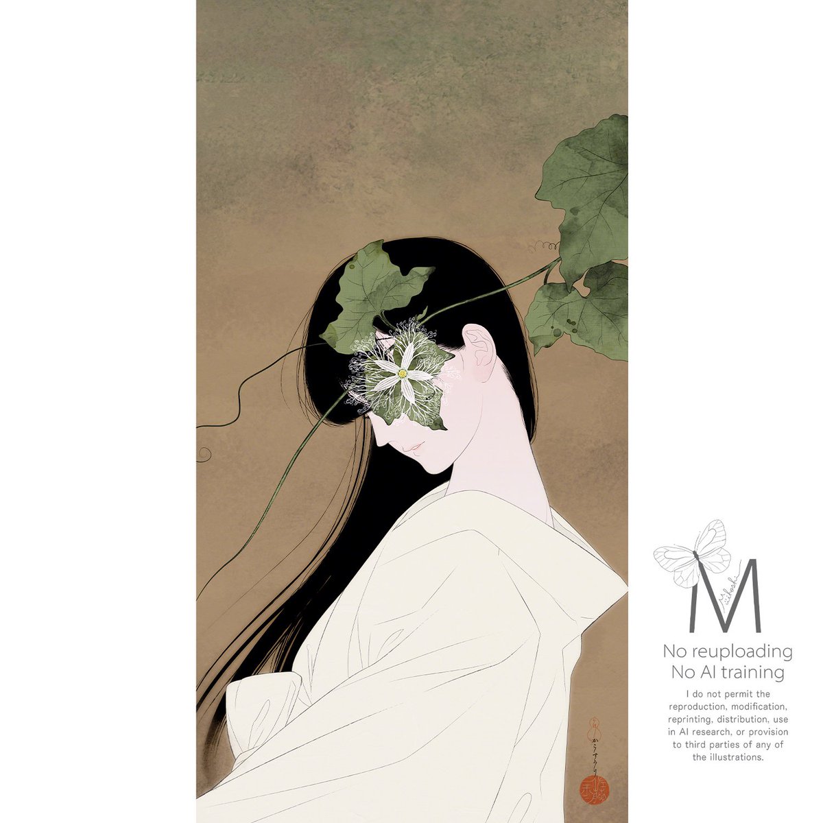 #私はこういう絵を描いています

抒情に重きを置き、
物語性のある創作を描いています🩸🦆🦊🌿